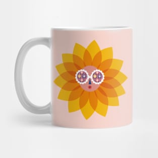 Cute summer sun design sunglasses on the beach Mug